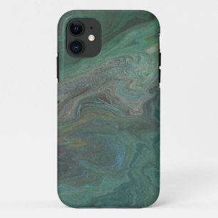 Jade 2 Deep Green Abstract iPhone 11 Case