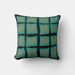 Jade and Turquoise with Gold  Cushion