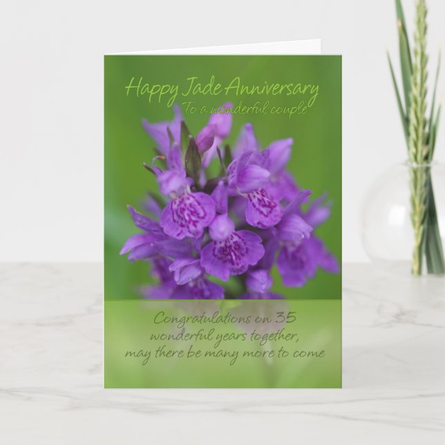 Jade Anniversary Card - 35th Anniversary Card (Front)