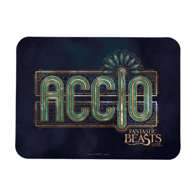 Jade Art Deco ACCIO™ Spell Graphic Magnet (Horizontal)
