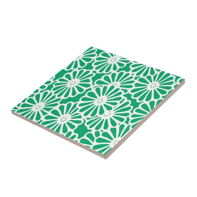Jade Asian Moods Floral Tile (Side)