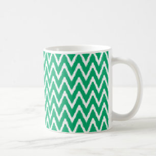 Jade Asian Moods Ikat Chevrons Coffee Mug