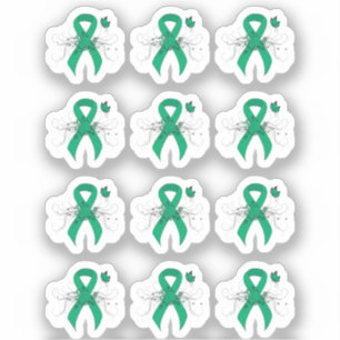 Jade Awareness Ribbon with Butterfly
