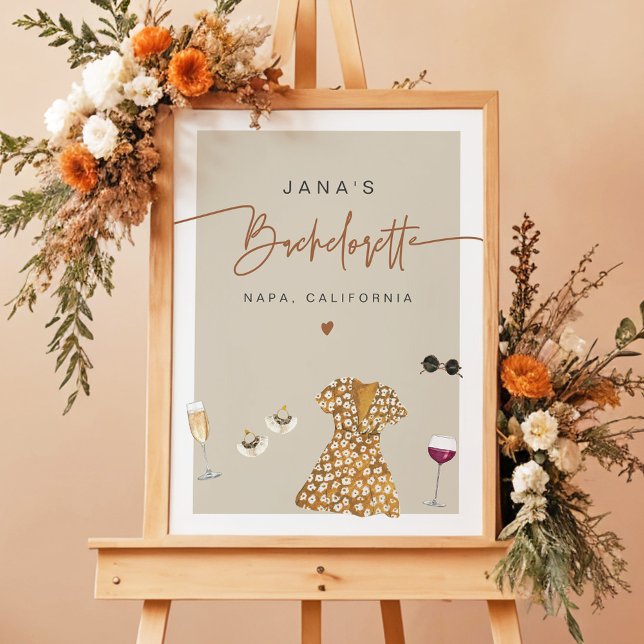 JADE Bohemian Napa Wine Country Bachelorette Poster (Creator Uploaded)