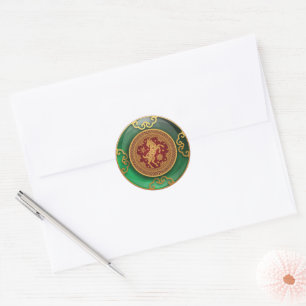 Jade Chinese New Year of the Goat Classic Round Sticker