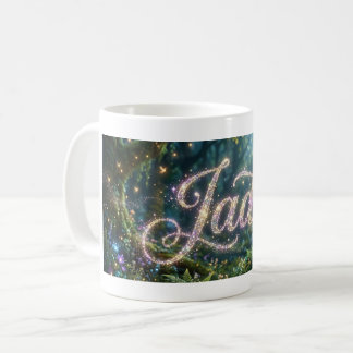 Jade cosmic flowers coffee mug