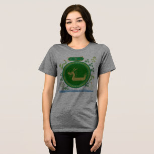 Jade dragon voyage grey Tri-Blend shirt