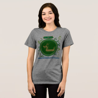Jade dragon voyage grey Tri-Blend shirt