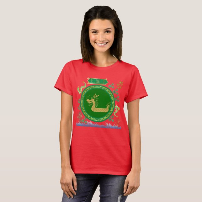 Jade dragon voyage red T-Shirt (Front Full)