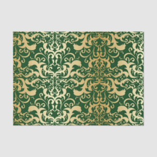 jade,faux gold,damasks,vintage,antique,pattern,chi tissue paper