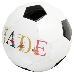 JADE First Name Elegant Embroidered Football