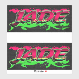 Jade First Name Graffiti Sticker