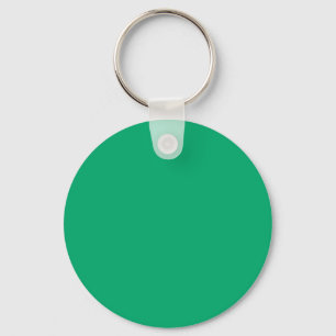 Jade Green 00A86B Colour - With Option to Add Name Key Ring