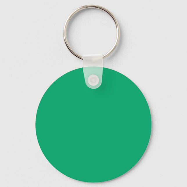 Jade Green 00A86B Colour - With Option to Add Name Key Ring (Front)
