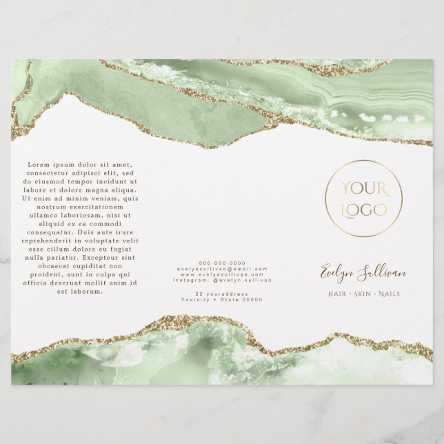 Jade green agate brochure (Front)