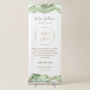 Jade green agate retractable banner