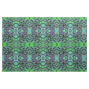 Jade Green and Purple Camouflage Pattern Fabric