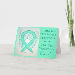 Jade Green Awareness Ribbon Custom Cause Cards