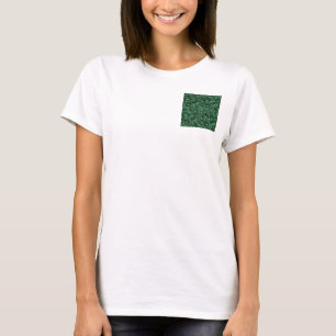 Jade Green Cobbled Patchwork Terrazo Pattern T-Shirt