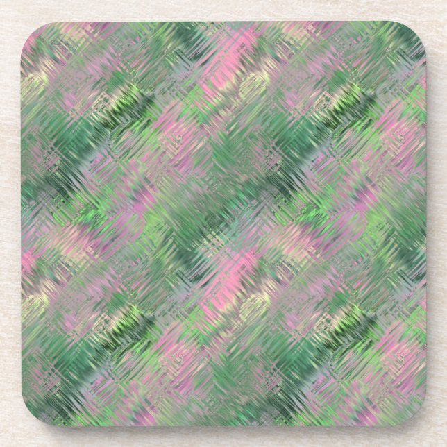 Jade Green Crystal Gel Pattern Coaster (Front)