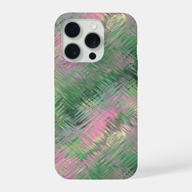 Jade Green Crystal Gel Pattern iPhone Case (Back)