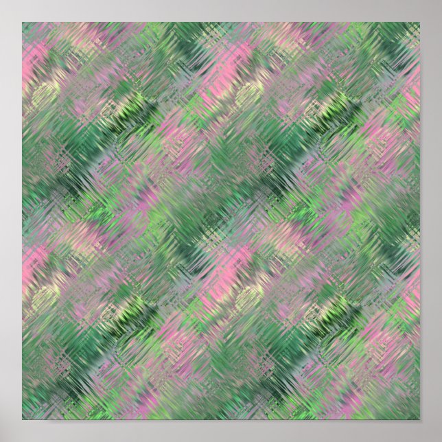 Jade Green Crystal Gel Pattern Poster (Front)