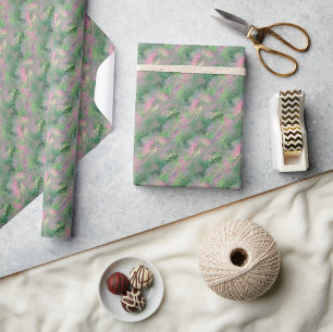 Jade Green Crystal Gel Pattern Wrapping Paper