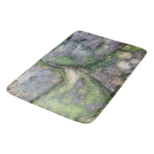 Jade Green Mossy Beach Rocks Toowoon Bay Bath Mat