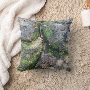Jade Green Mossy Beach Rocks Toowoon Bay Cushion
