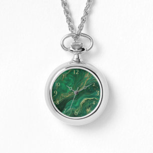 Jade Green Necklace Watch