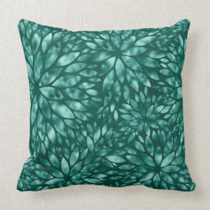 Jade/Green Shimmering Dahlia Pillow