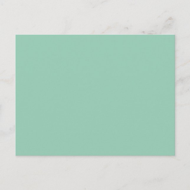 Jade Green Solid Colour Postcard (Front)