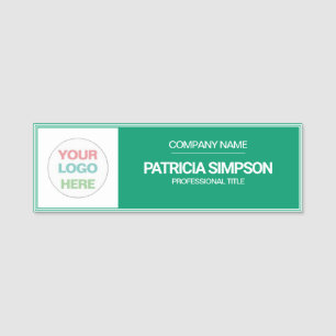 Jade Green Vitality Distinction: Professional LOGO Name Tag