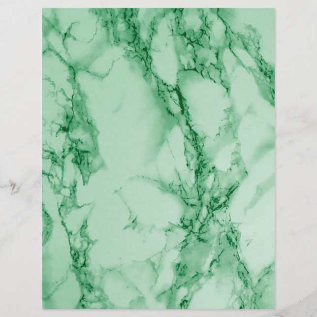 Jade Marble Scrapbook Paper (Front)