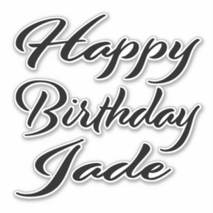 Jade name first name black Sticker birthday