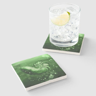 Jade Nautilus Shell Art Coaster