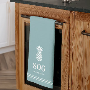 Jade Pineapple House Number & Street Name Tea Towel
