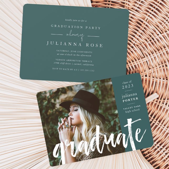 Jade | Sketched Overlay Graduation Party Invitation (Creator Uploaded)