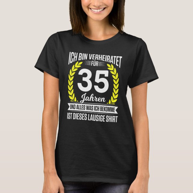 Jade Wedding 35th Wedding Anniversary T-Shirt (Front)