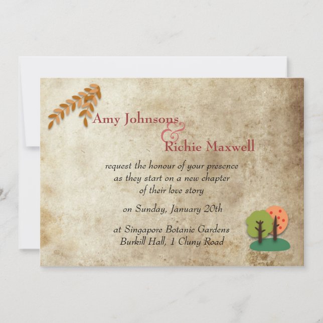 Jaded Fairy Tale Castle Wedding Invitation (Front)