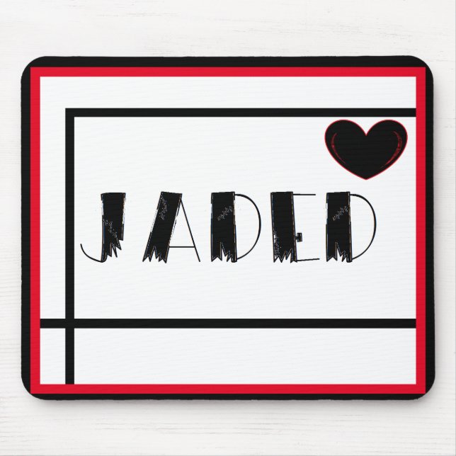 Jaded With a Black Heart Custom Personalized Mouse Mat (Front)