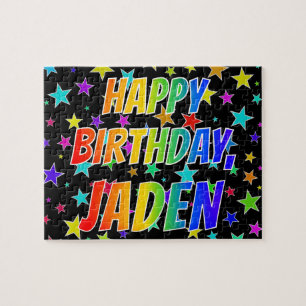 "JADEN" First Name, Fun "HAPPY BIRTHDAY" Jigsaw Puzzle