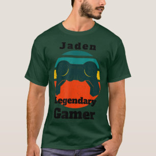 Jaden Legendary Gamer Video Game Player Controller T-Shirt