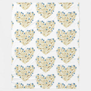 J'adore. Adore Fall. Fall leaves and blue berries Fleece Blanket