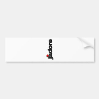 jadore bumper sticker