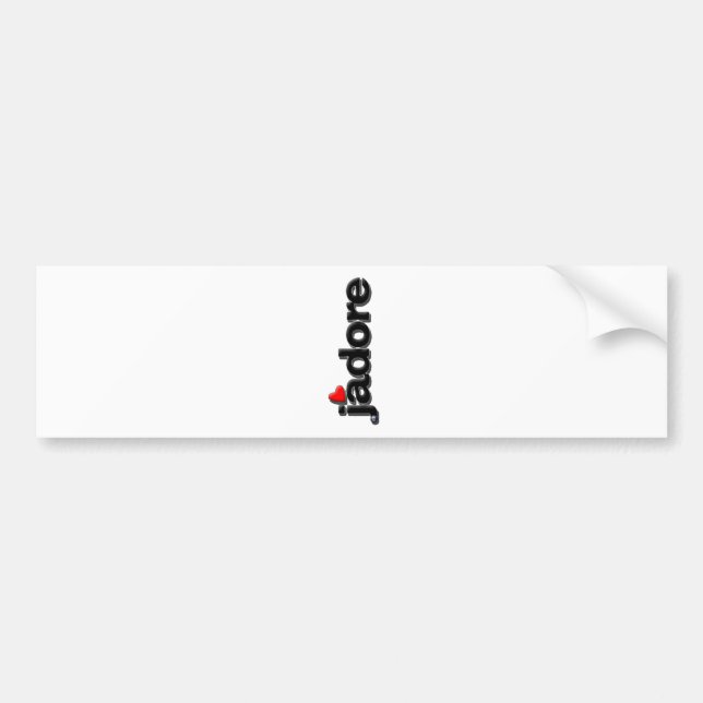 jadore bumper sticker (Front)