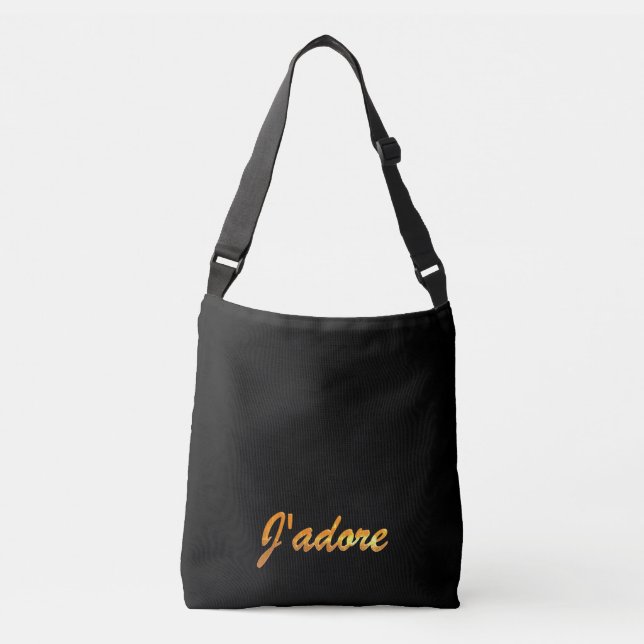 J'adore Canvas Messenger Tote (Front)