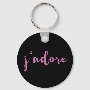 J'adore French Saying Key Ring