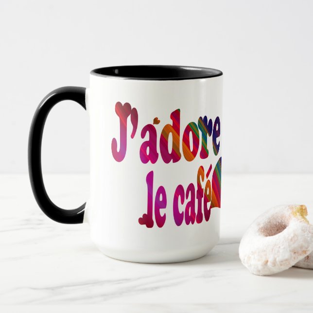 J'adore le café mug (With Donut)