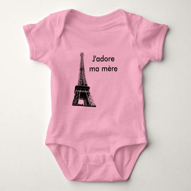 J'adore ma mere baby bodysuit (Front)